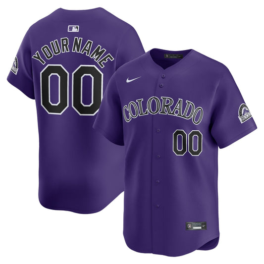 Colorado Rockies Nike Alternate Limited Custom Jersey – Purple