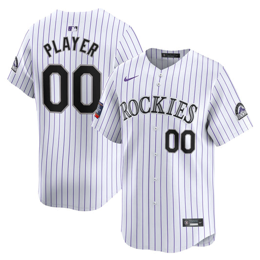 Colorado Rockies Nike 2024 MLB World Tour Mexico City Series Home Limited Pick-A-Player Custom Jersey – White