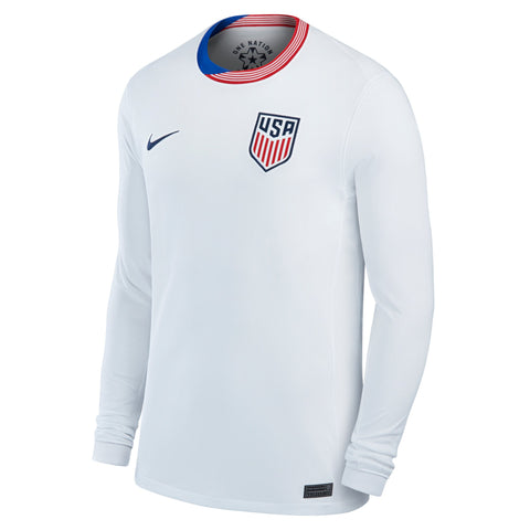 USMNT Nike 2024 Home Long Sleeve Jersey - White