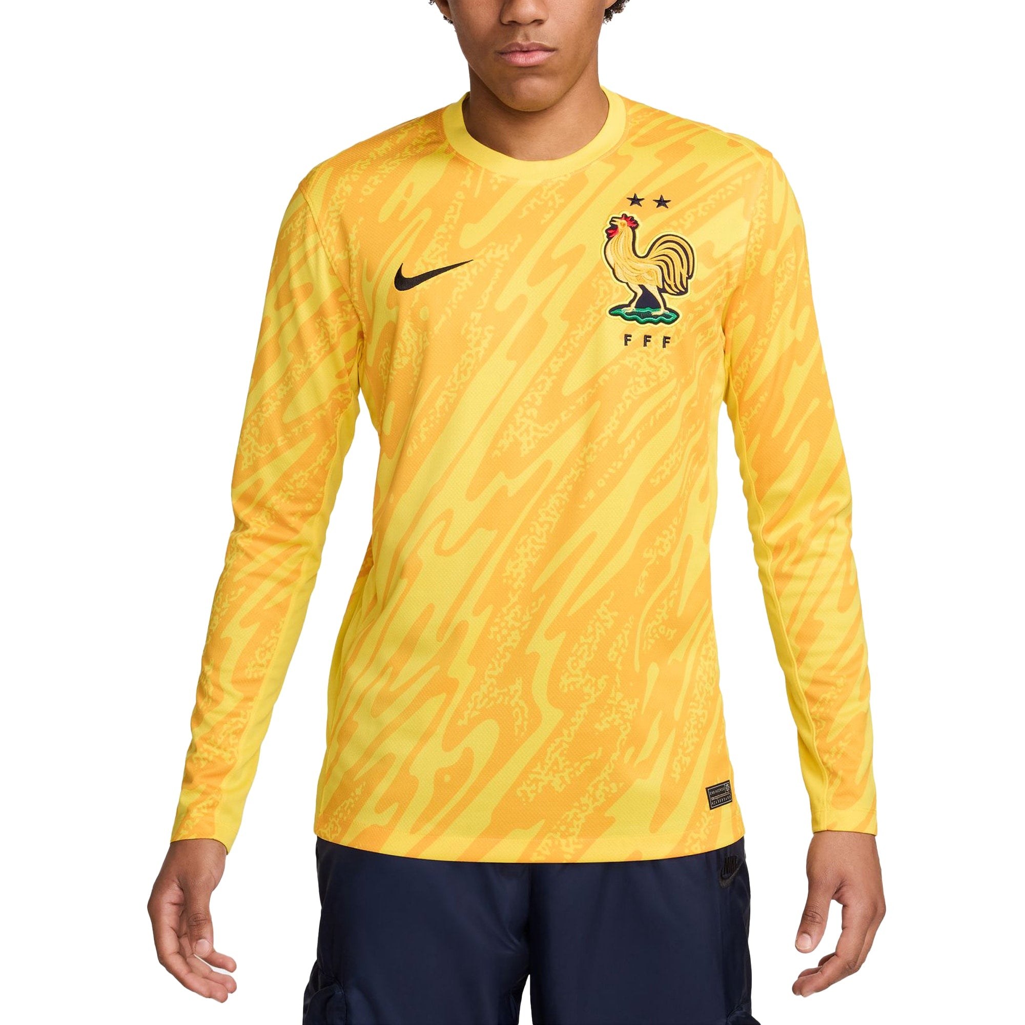 France National Team Nike 2024 Goalkeeper Stadium Long Sleeve Jersey - Yellow