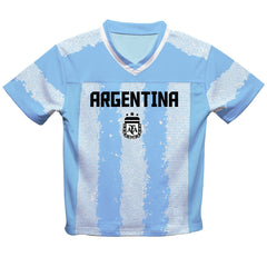 Lionel Messi Argentina National Team Vive La Fete Football Jersey - Light Blue