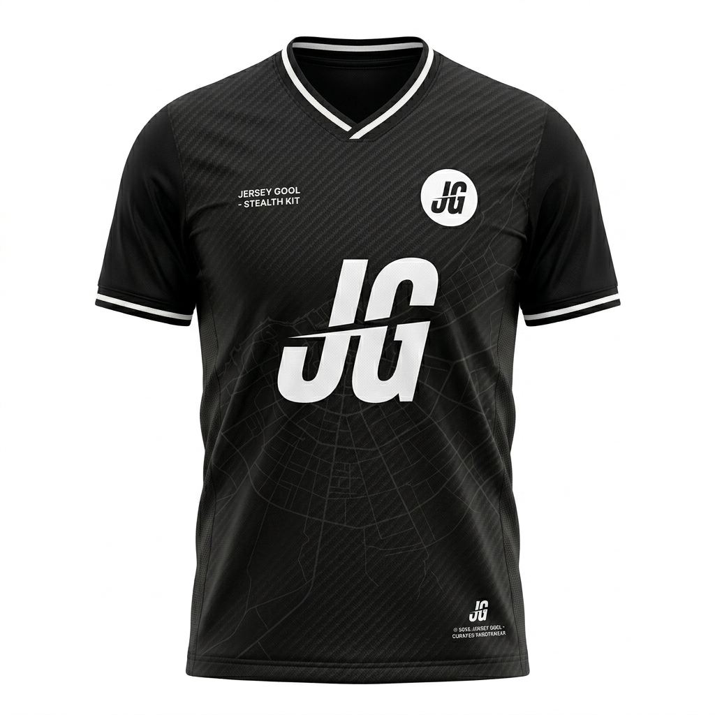 Jersey Gool "Stealth" Official Kit – Premium Pitch Black Performance Jersey